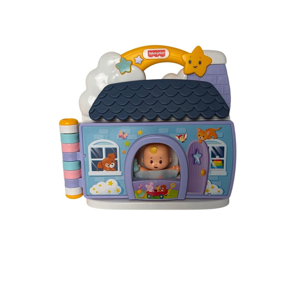 Little People Babyโs Day Storybook Playset with 1 Baby Figure
